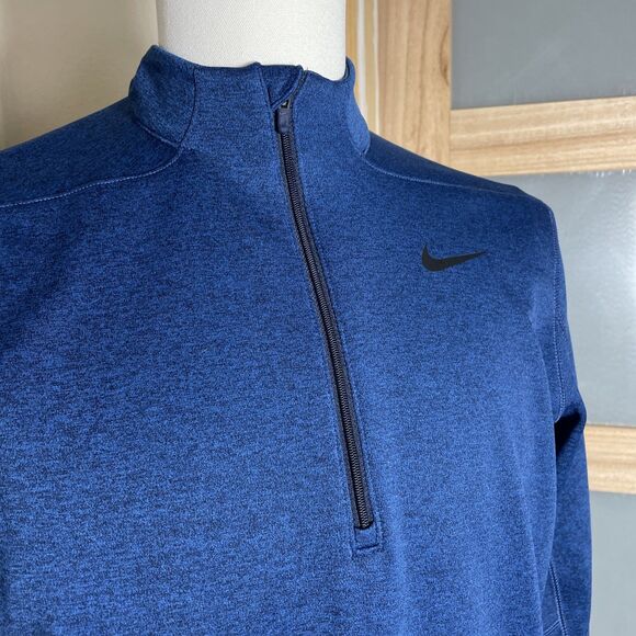 Nike Golf Tour Quarter Zip Sweater Men’s M Navy Blue Pullover Athletic - Picture 3 of 9